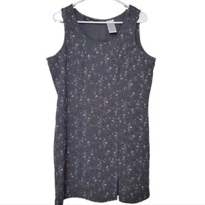 Women's No Boundaries size extra large (xl) 15 grey w/ floral print dress